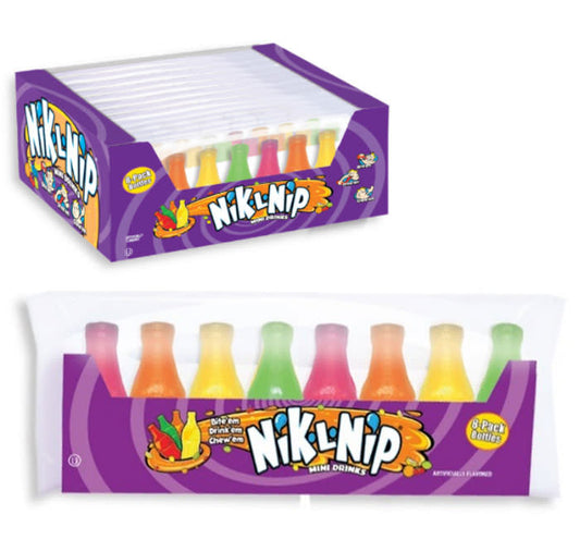 candy - nik-l-nip - wax bottles - 8-pk by redstone foods inc