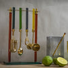 bar tool set - niko - jewel-toned glass by be home