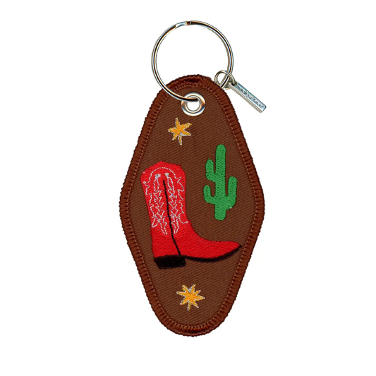 Keychain | Embroidered | Start Walkin' (Cowboy Boot)