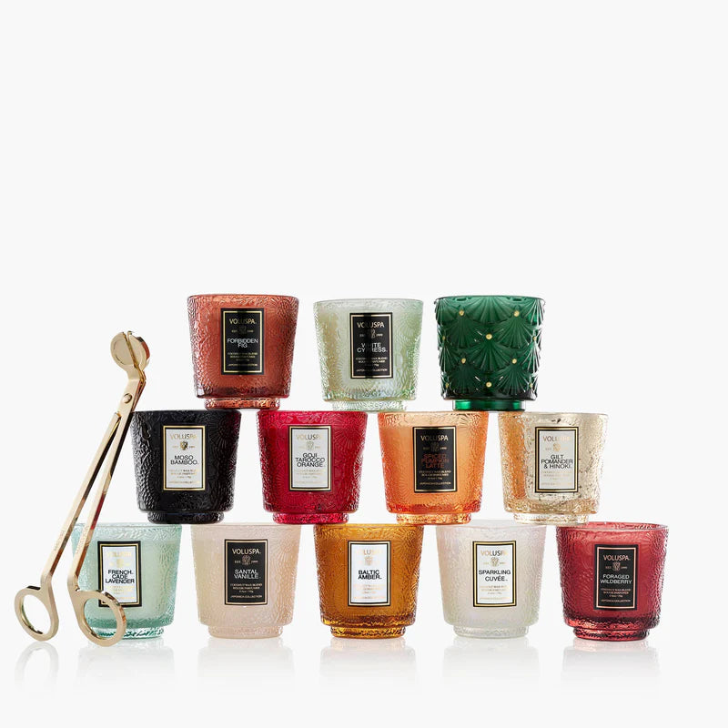candle gift set - petite pedestal candle - 12 day advent calendar by voluspa