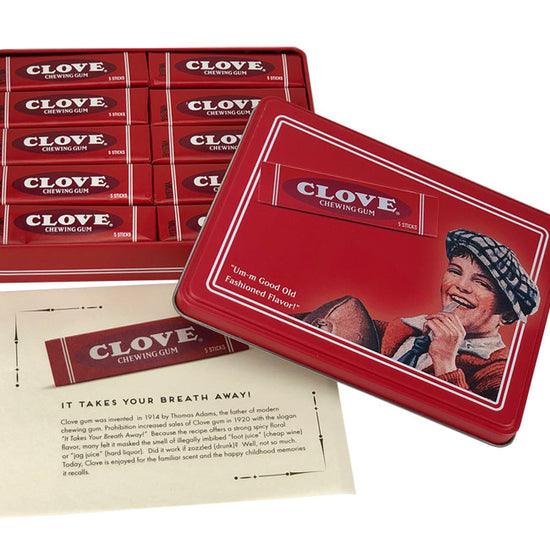 candy - clove gum - nostalgia tin by redstone foods inc