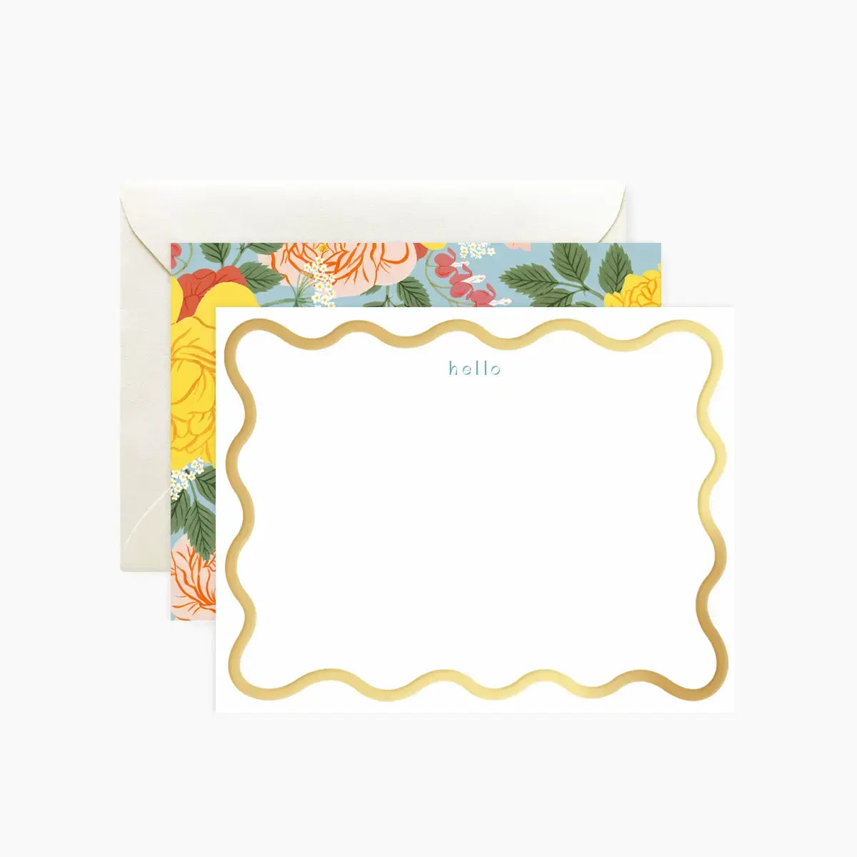 notecards - set of 4 - hello/nostalgic florals by botanica paper co.