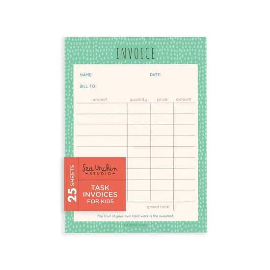 notepad - task invoice for kids by sea urchin studio