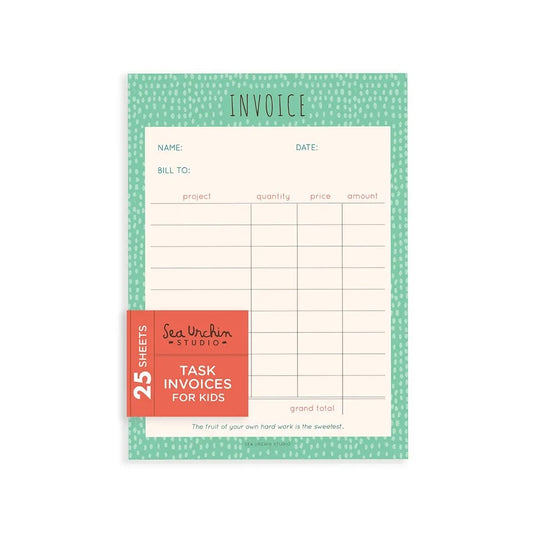 notepad - task invoice for kids by sea urchin studio