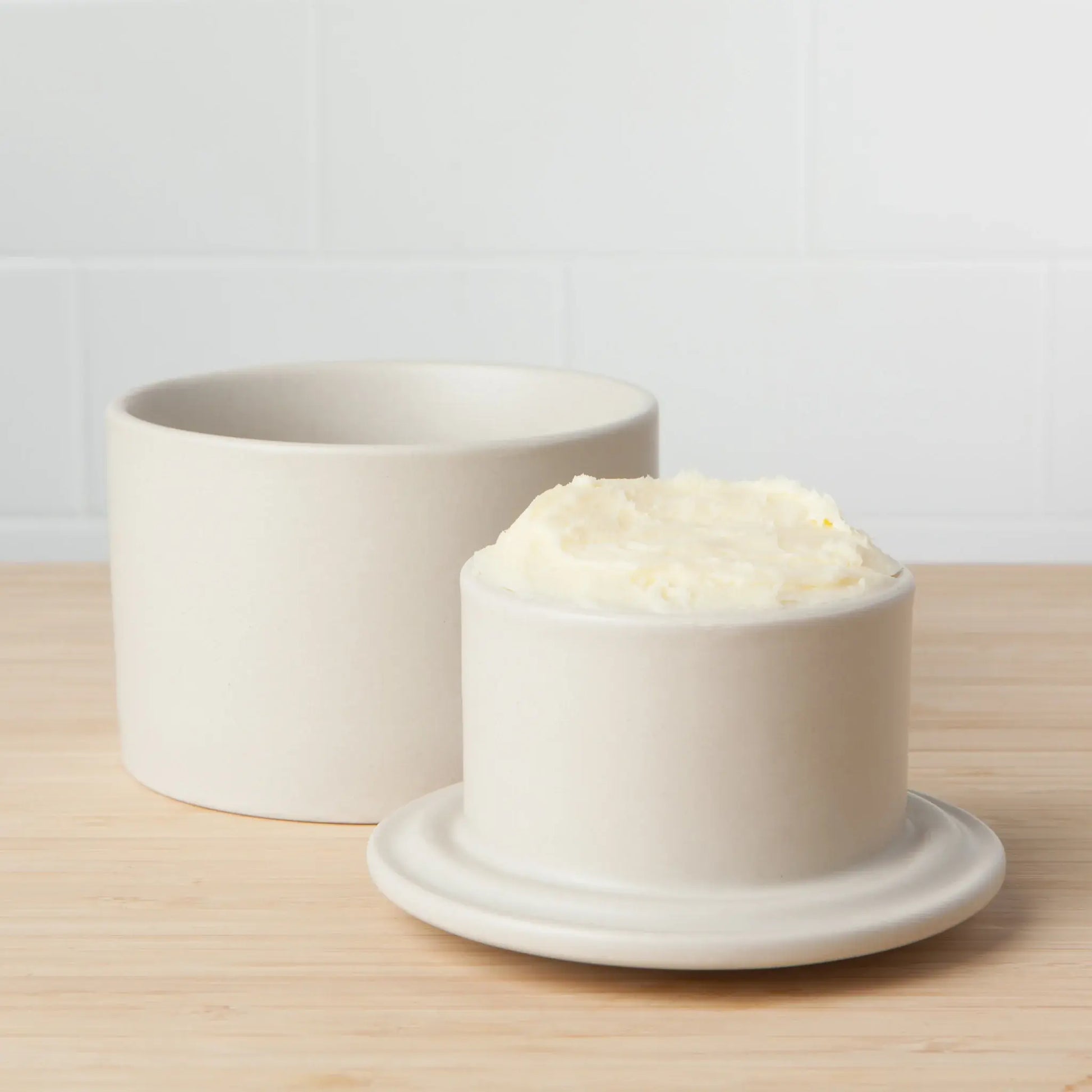 butter crock - matte natural by now designs