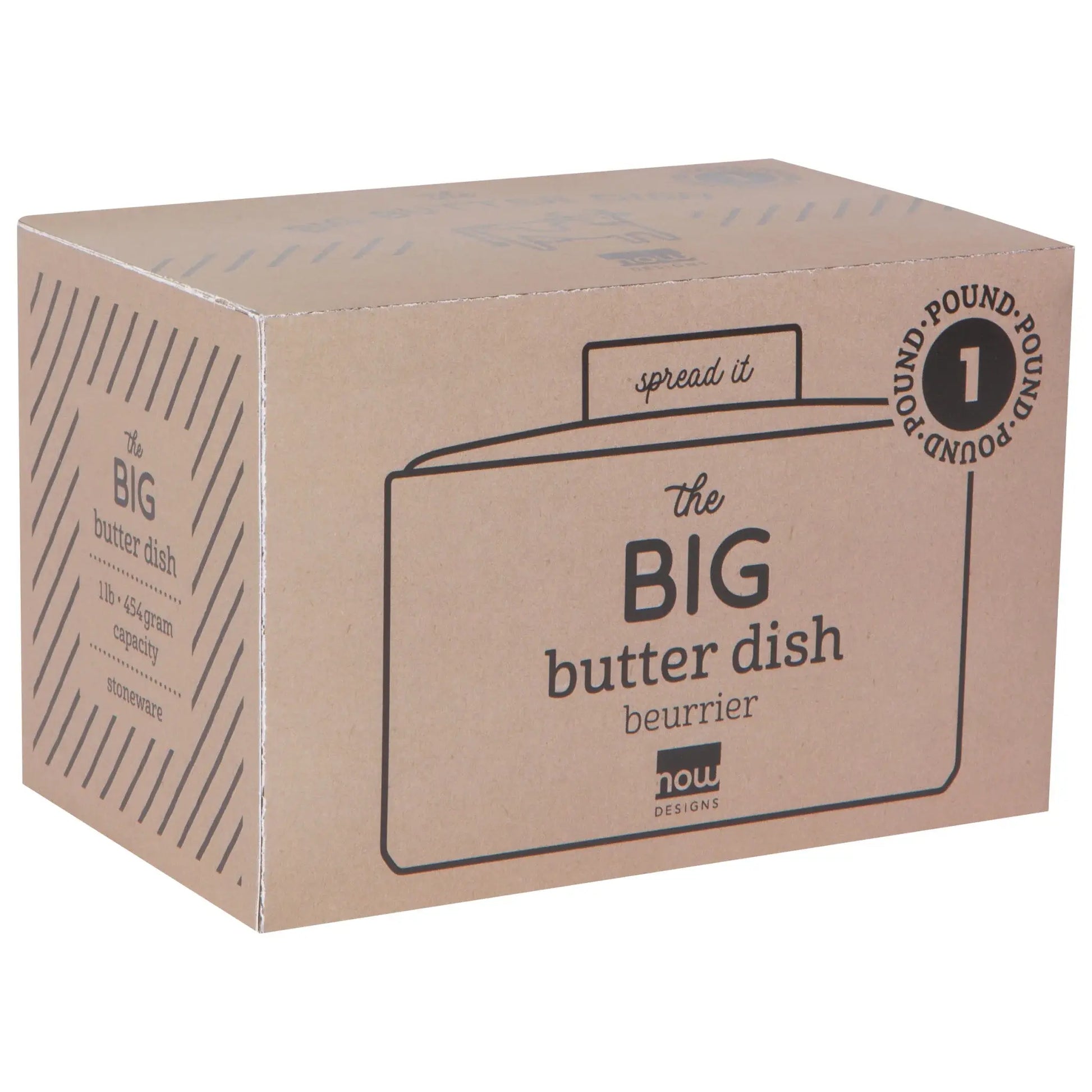 butter dish - white by now designs