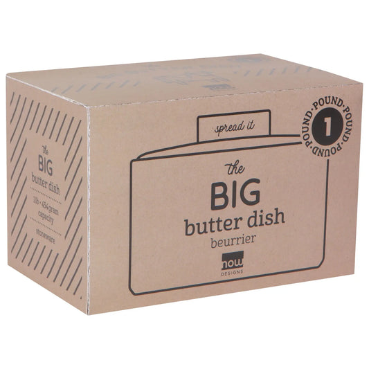 butter dish - white by now designs