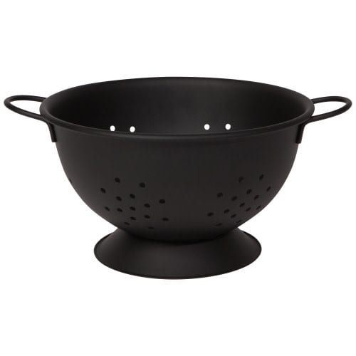 colander - steel - matte black - large by now designs
