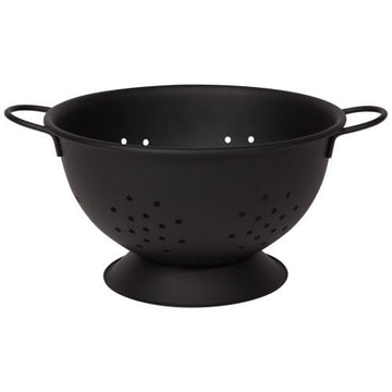 colander - steel - matte black - large by now designs