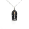 necklace - sterling candle - bronze flame - 18" by nina designs
