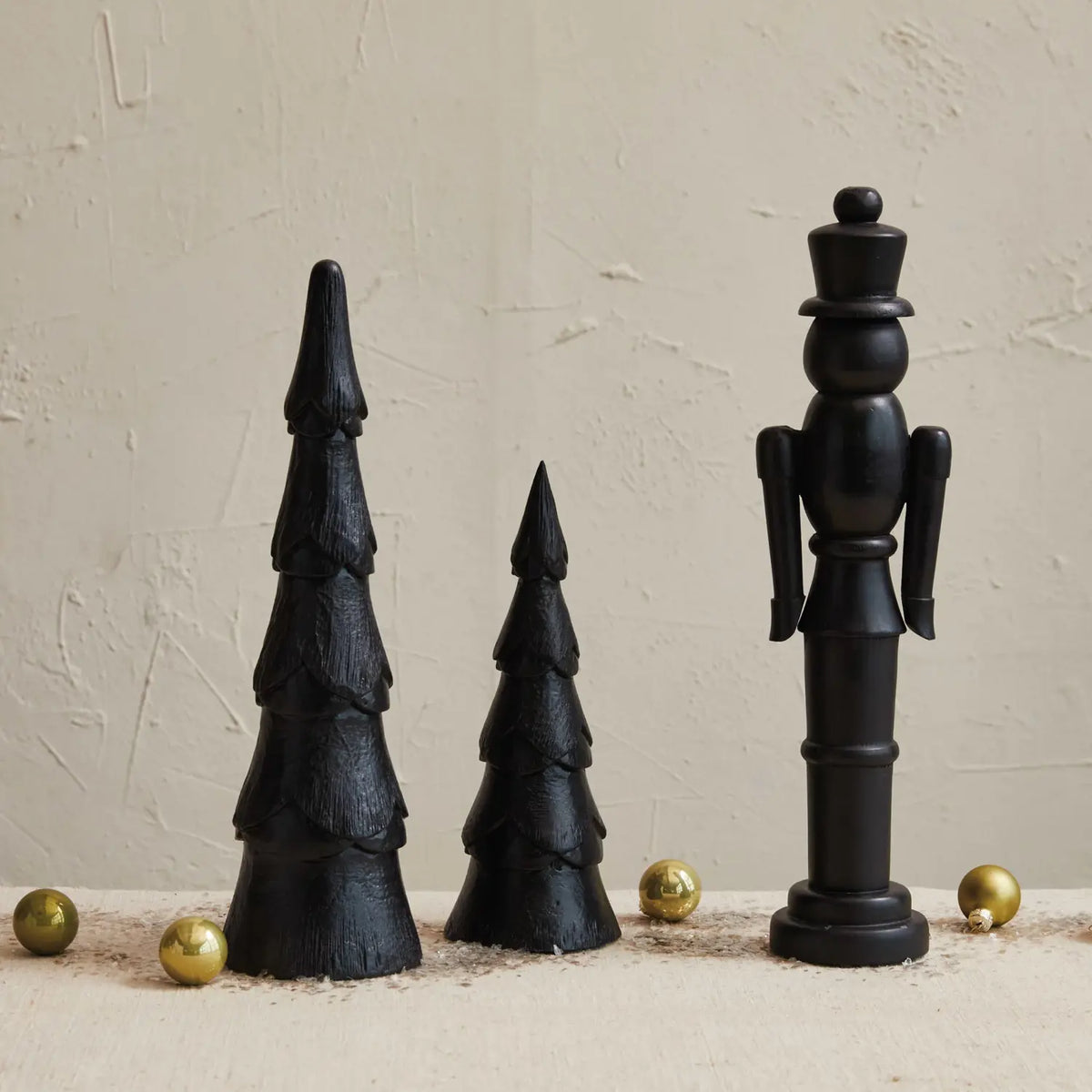 nutcracker - mango wood - black by creative co-op