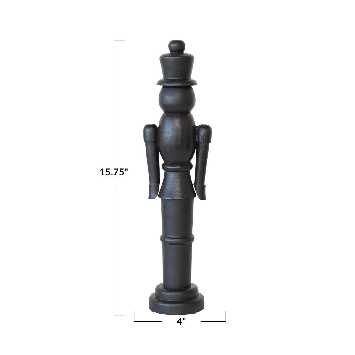 nutcracker - mango wood - black by creative co-op