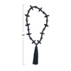 garland - oak wood beads + cotton tassel - black by creative co-op