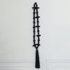 garland - oak wood beads + cotton tassel - black by creative co-op