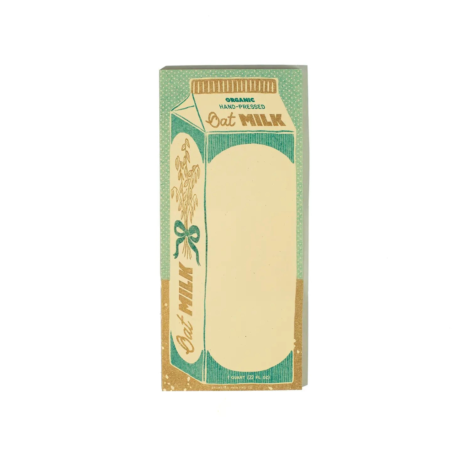 notepad - risograph - oat milk by bromstad printing co.