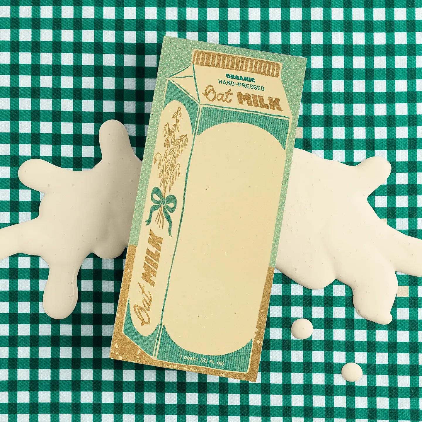 notepad - risograph - oat milk by bromstad printing co.