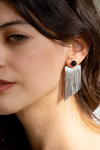 Earrings Jackets | Glimmer | Hematite | 18KGP