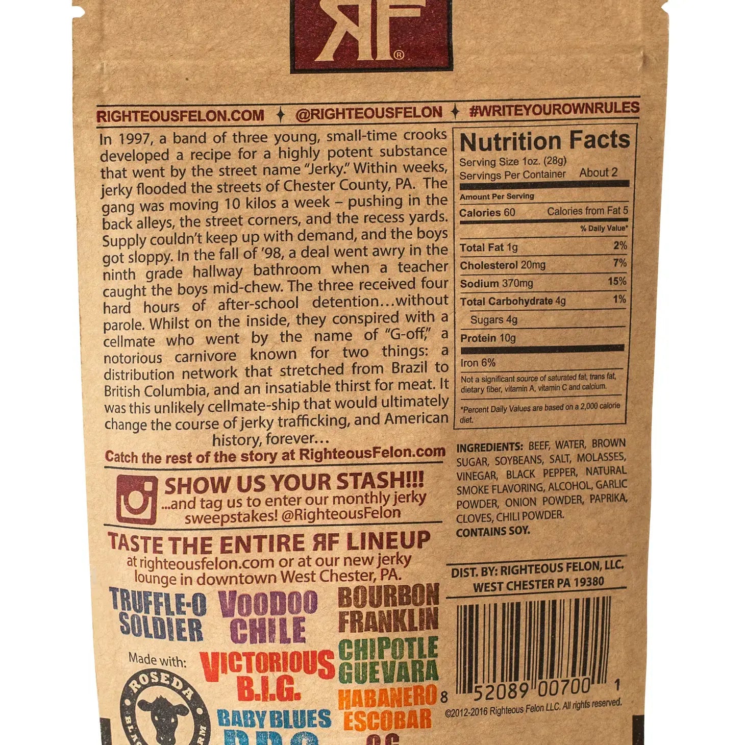 snack - beef jerky by righteous felon
