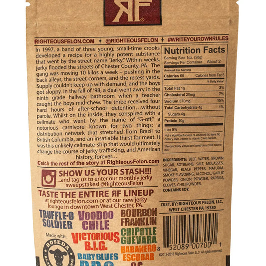 snack - beef jerky by righteous felon