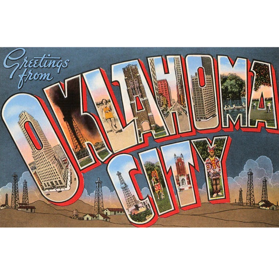 magnet - oklahoma theme by found image