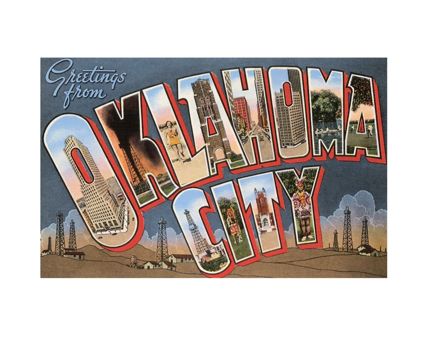magnet - oklahoma theme by found image