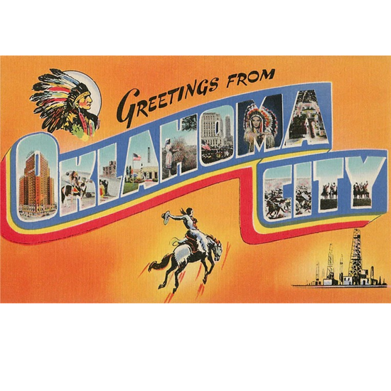 magnet - oklahoma theme by found image