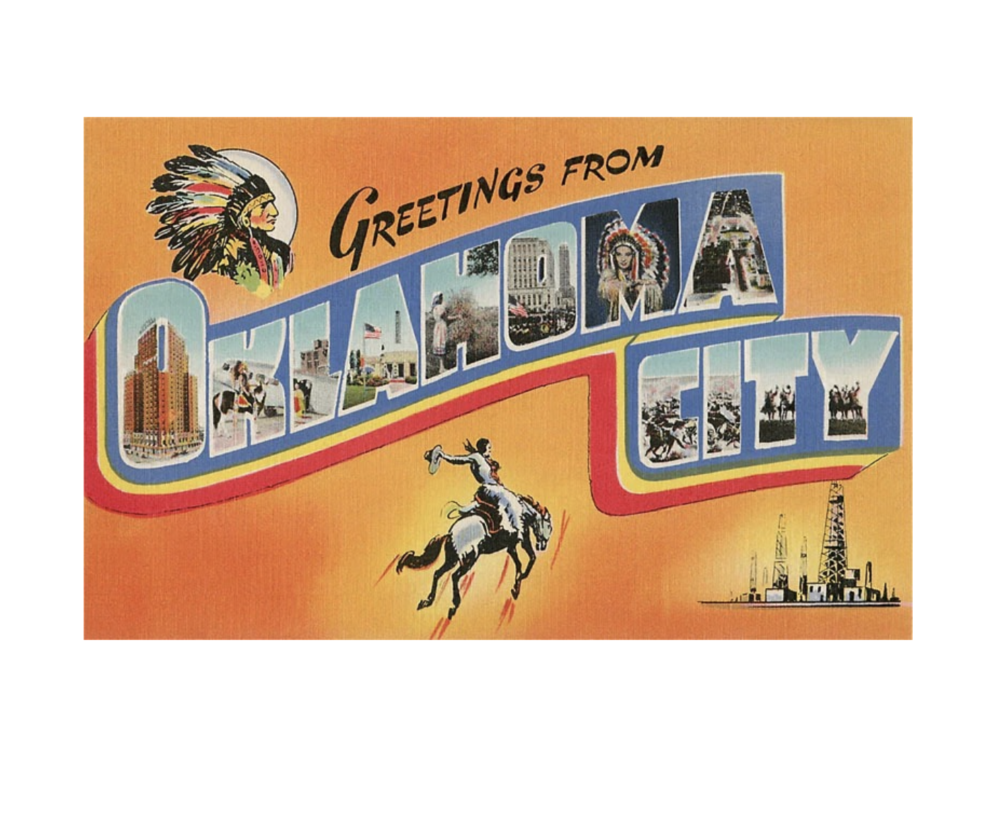 magnet - oklahoma theme by found image