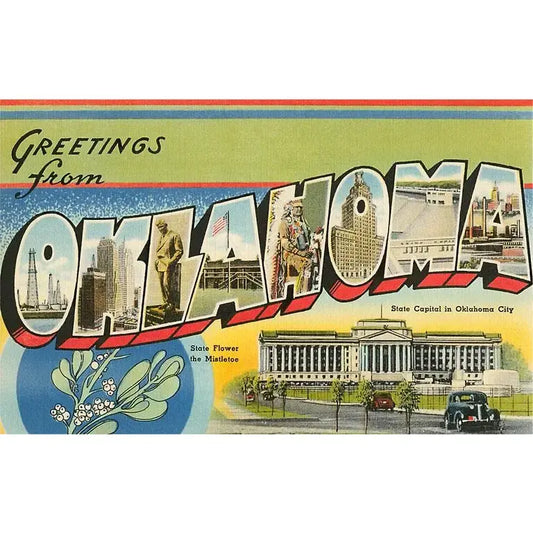 postcard - oklahoma by found image