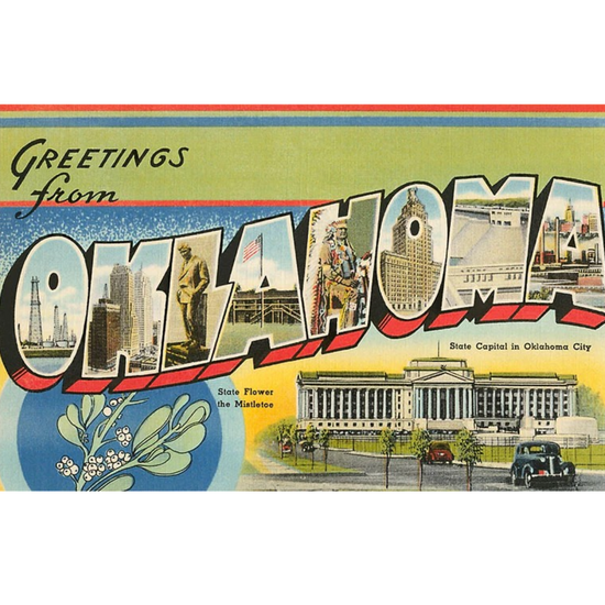 magnet - oklahoma theme by found image
