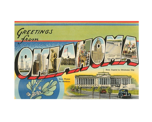 magnet - oklahoma theme by found image