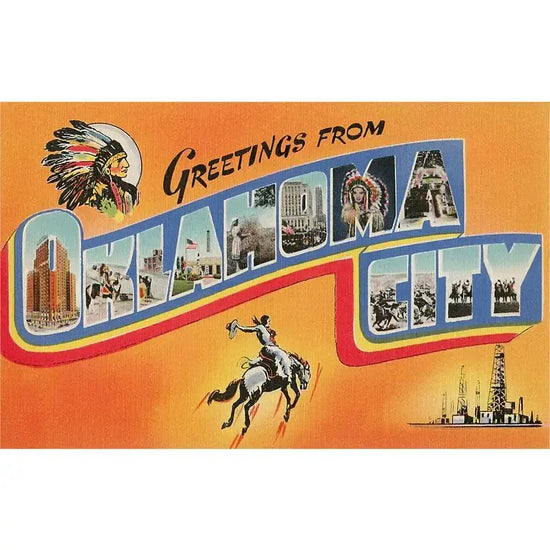 postcard - oklahoma by found image
