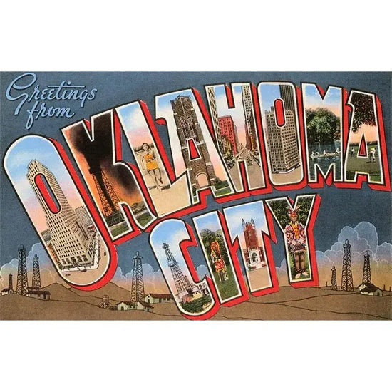 postcard - oklahoma by found image