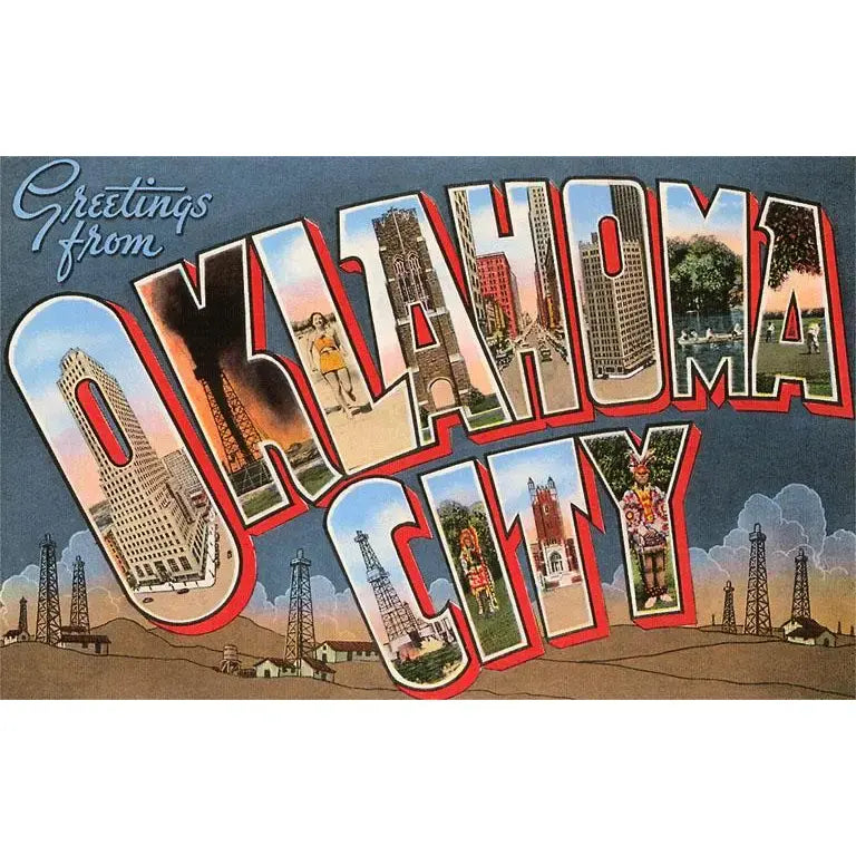 postcard - oklahoma by found image