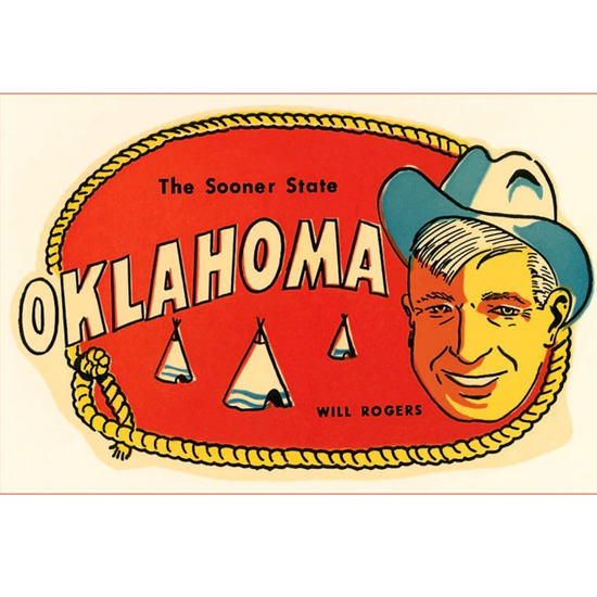 magnet - oklahoma theme by found image