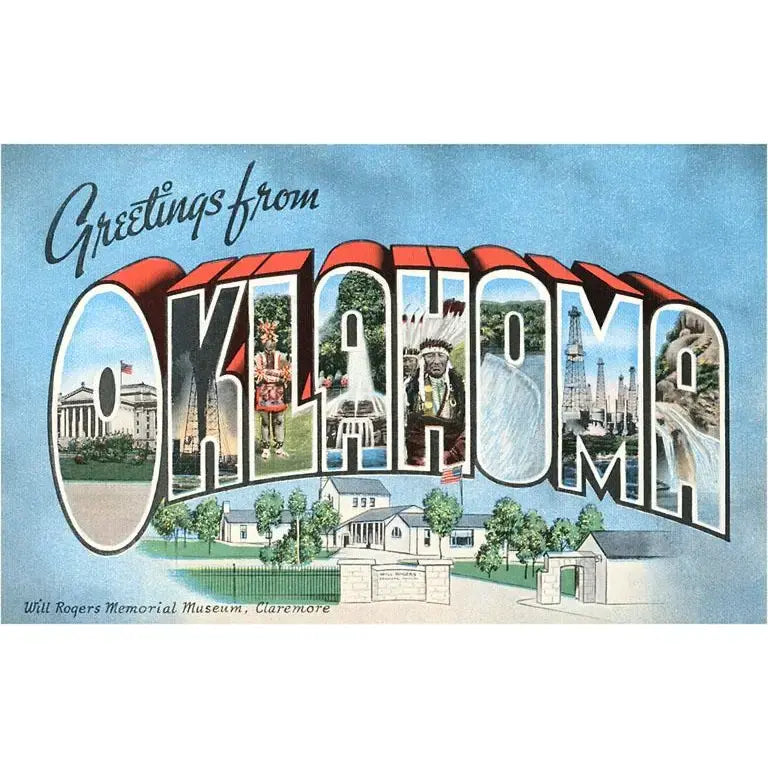postcard - oklahoma by found image