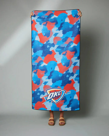 beach towel - okc thunder - 3 styles by geometry house