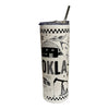 tumbler - okla icons - black/white by american brand studio