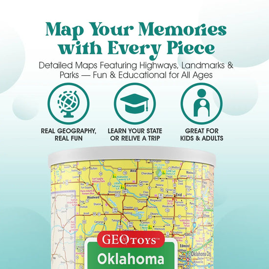puzzle - 70-piece mini - oklahoma by geotoys