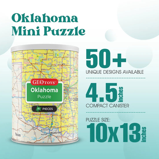 puzzle - 70-piece mini - oklahoma by geotoys