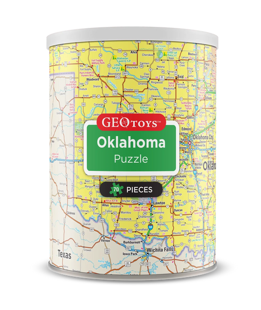 puzzle - 70-piece mini - oklahoma by geotoys