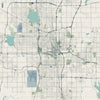 print - oklahoma city map by sparks house co.