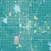 print - oklahoma city map by sparks house co.