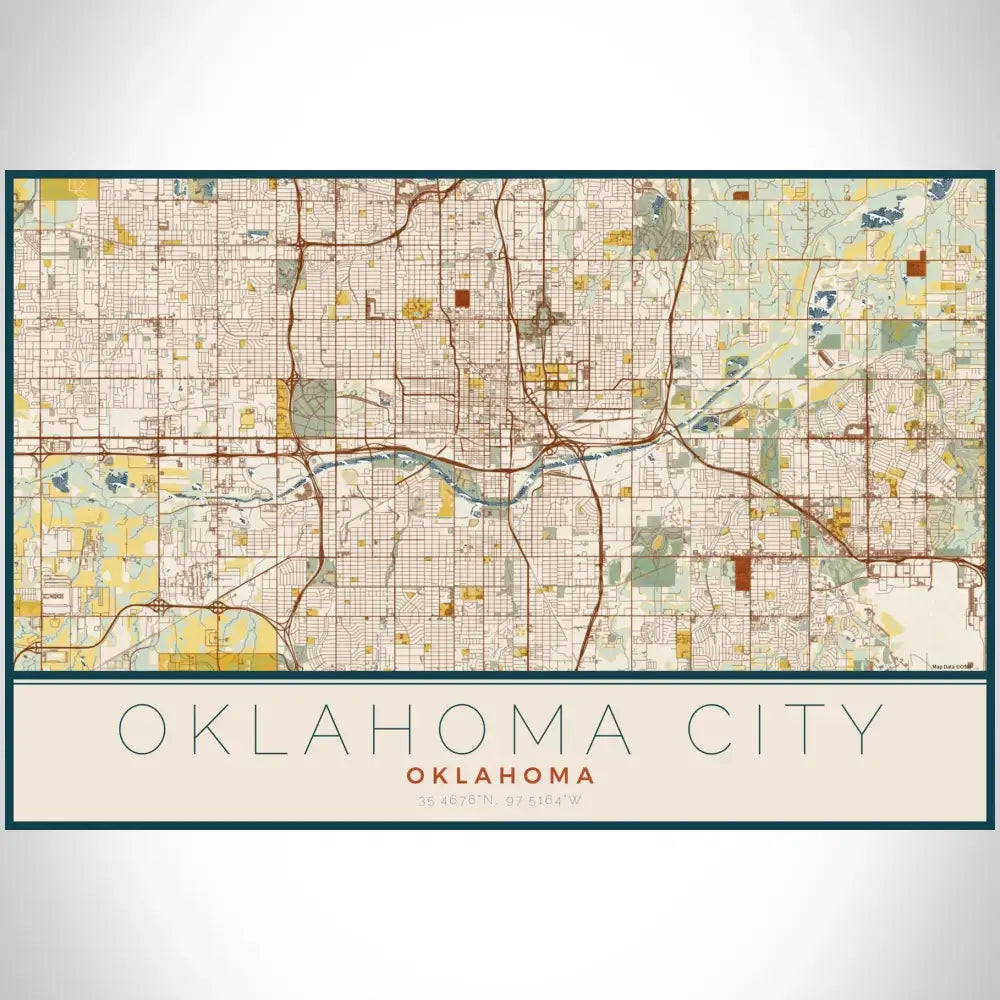 map print - 12x18 woodblock - oklahoma city by jace.design