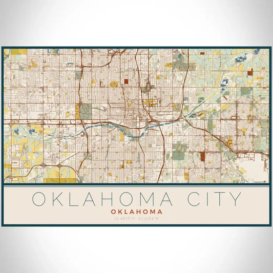 map print - 12x18 woodblock - oklahoma city by jace.design
