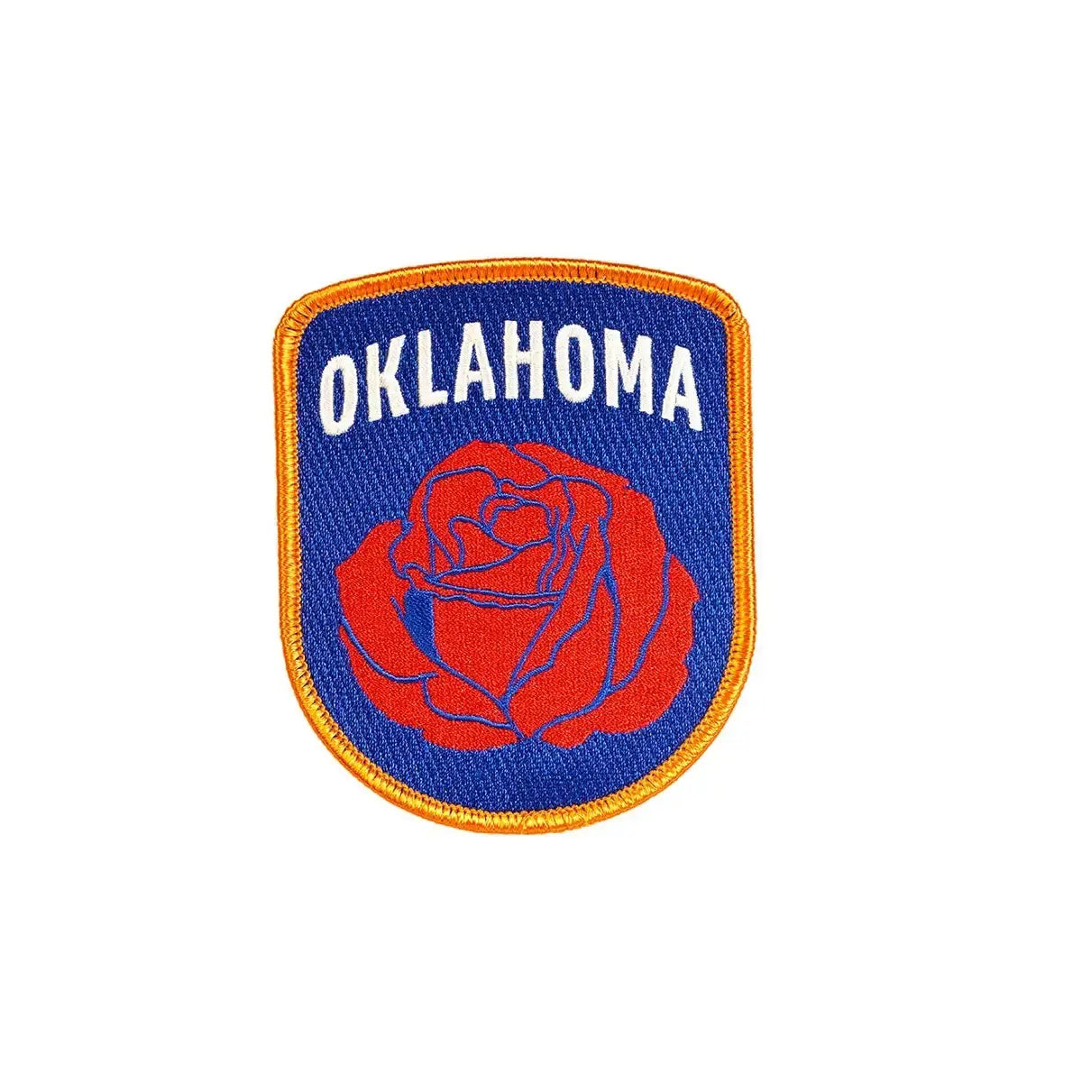 embroidered patch - oklahoma rose by oxford pennant