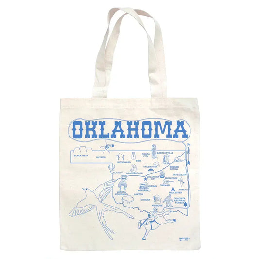 bag - grocery tote - oklahoma by maptote