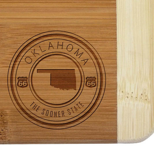 bar cutting board - oklahoma stamp by totally bamboo