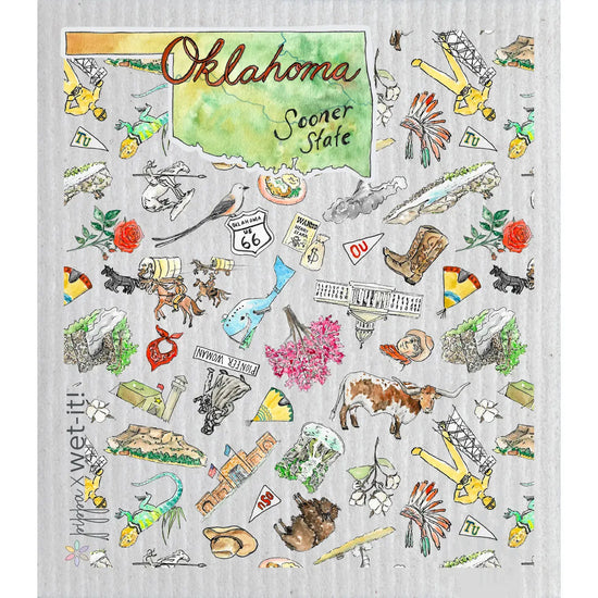 swedish dishcloth - oklahoma watercolor by wet-it!