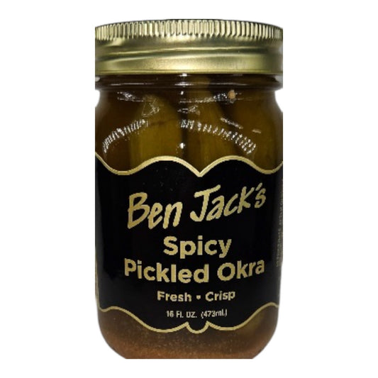 pickled okra - spicy by ben jack larado's