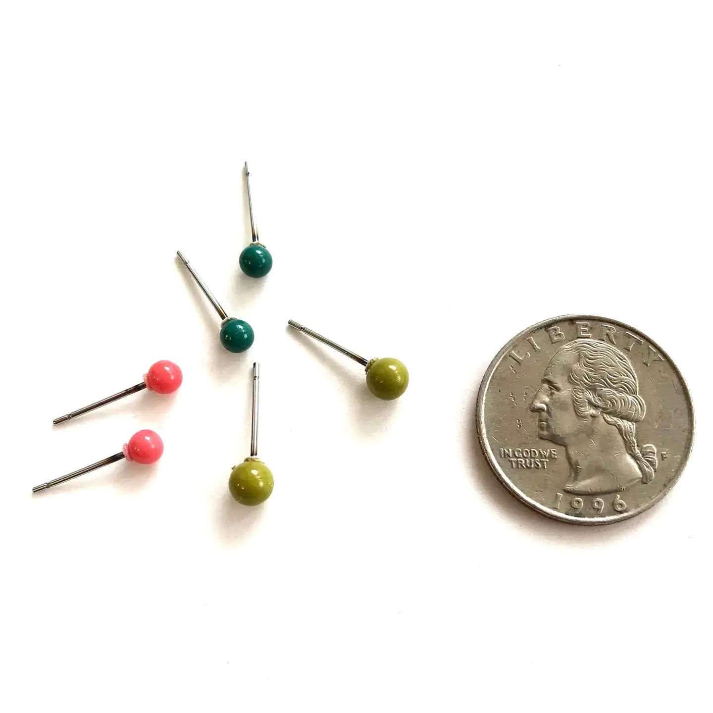 stud earrings - tiny lucite set by leetie lovendale